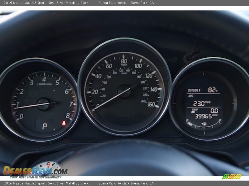 2016 Mazda Mazda6 Sport Sonic Silver Metallic / Black Photo #20