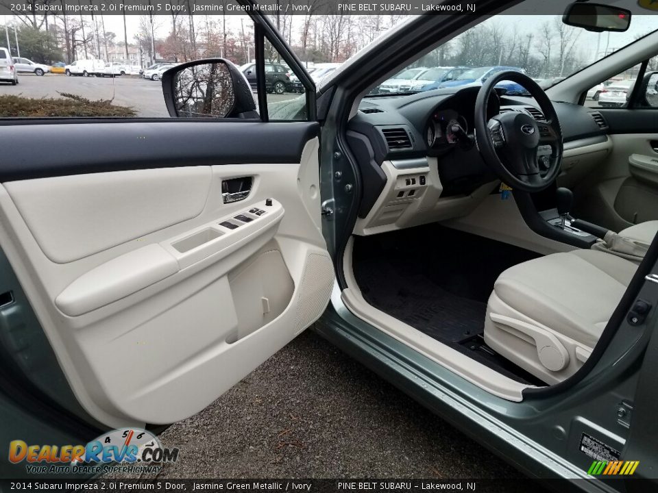 2014 Subaru Impreza 2.0i Premium 5 Door Jasmine Green Metallic / Ivory Photo #18