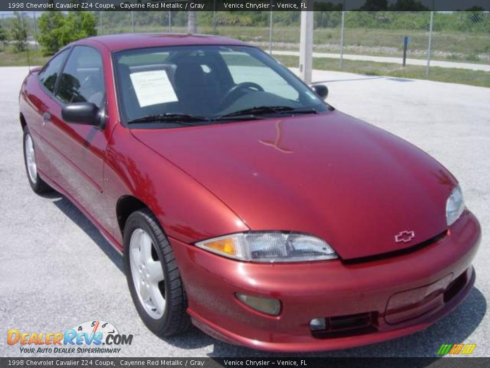1998 Chevrolet Cavalier Z24 Coupe Cayenne Red Metallic / Gray Photo #1