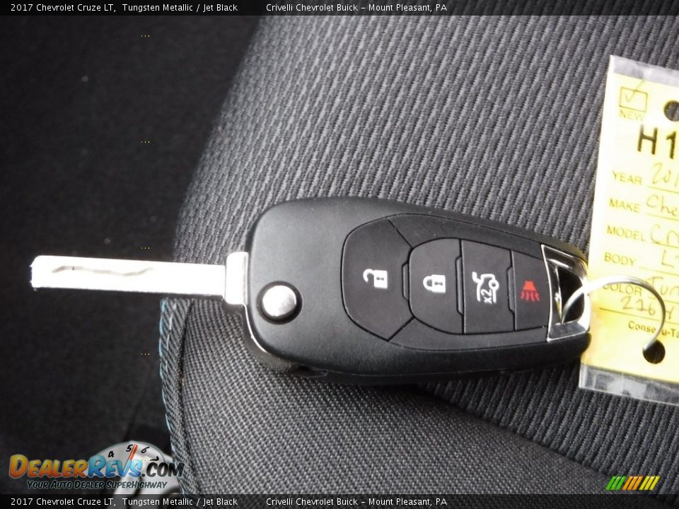 2017 Chevrolet Cruze LT Tungsten Metallic / Jet Black Photo #19
