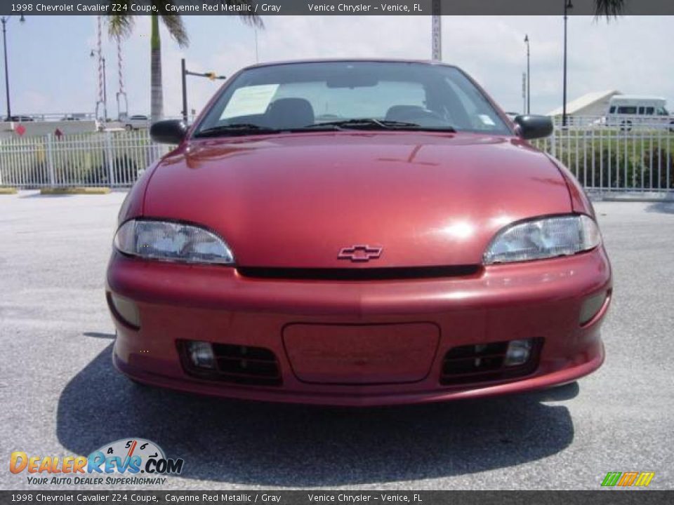 1998 Chevrolet Cavalier Z24 Coupe Cayenne Red Metallic / Gray Photo #9