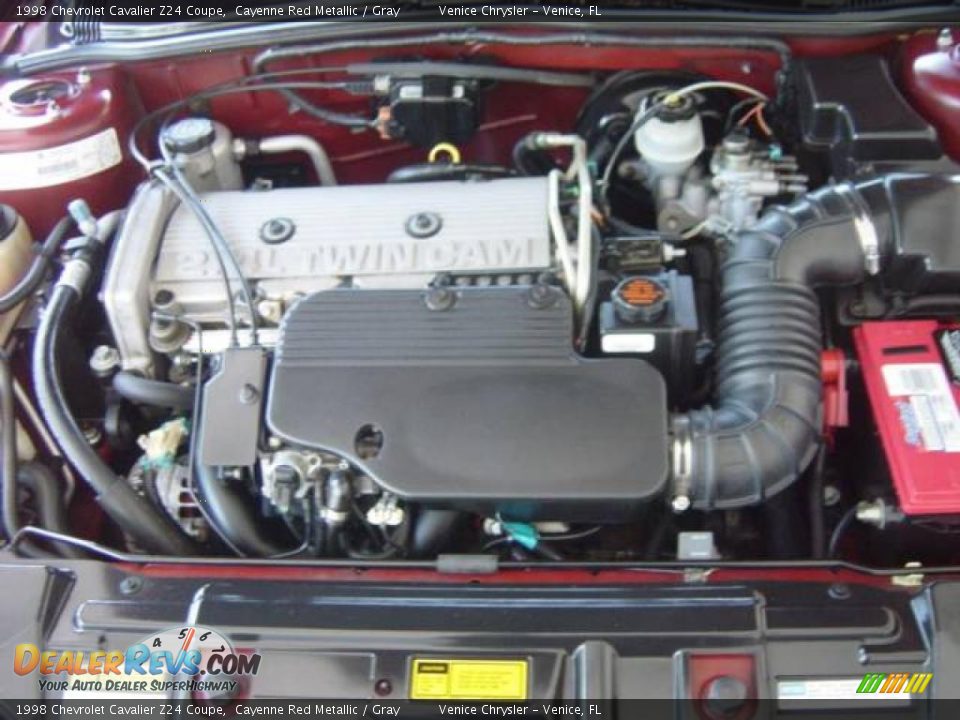 1998 Chevrolet Cavalier Z24 Coupe Cayenne Red Metallic / Gray Photo #11