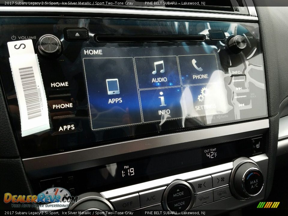 2017 Subaru Legacy 2.5i Sport Ice Silver Metallic / Sport Two-Tone Gray Photo #10