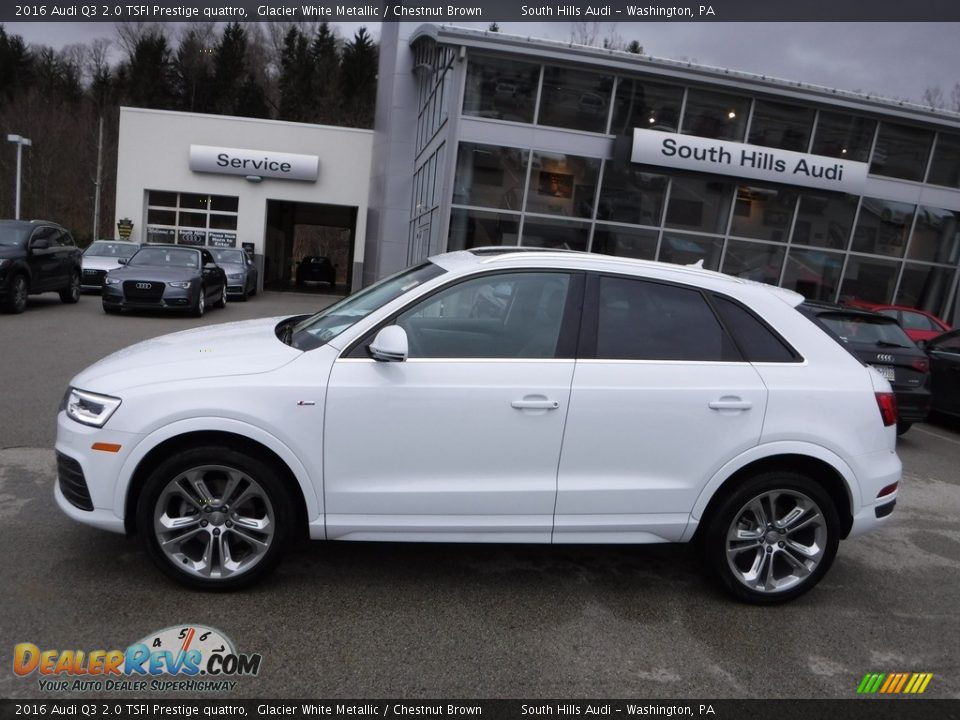 2016 Audi Q3 2.0 TSFI Prestige quattro Glacier White Metallic / Chestnut Brown Photo #2