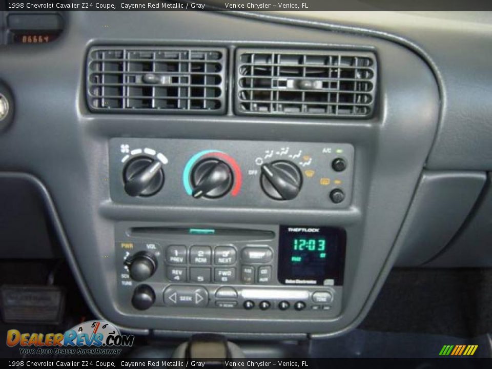 1998 Chevrolet Cavalier Z24 Coupe Cayenne Red Metallic / Gray Photo #14