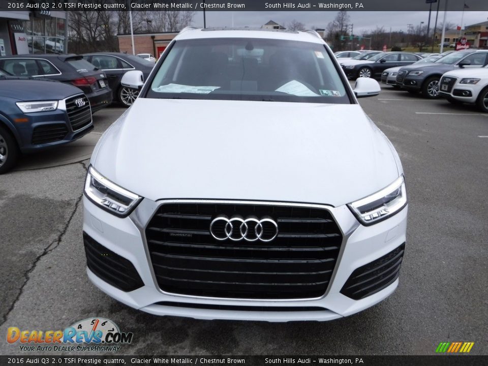 2016 Audi Q3 2.0 TSFI Prestige quattro Glacier White Metallic / Chestnut Brown Photo #7