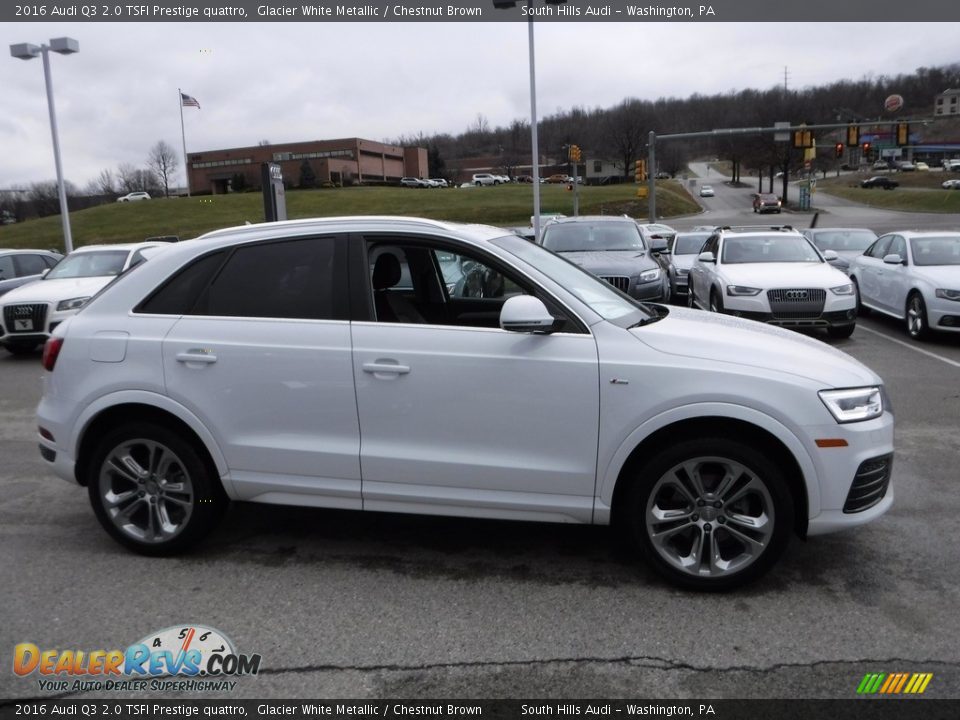 2016 Audi Q3 2.0 TSFI Prestige quattro Glacier White Metallic / Chestnut Brown Photo #10