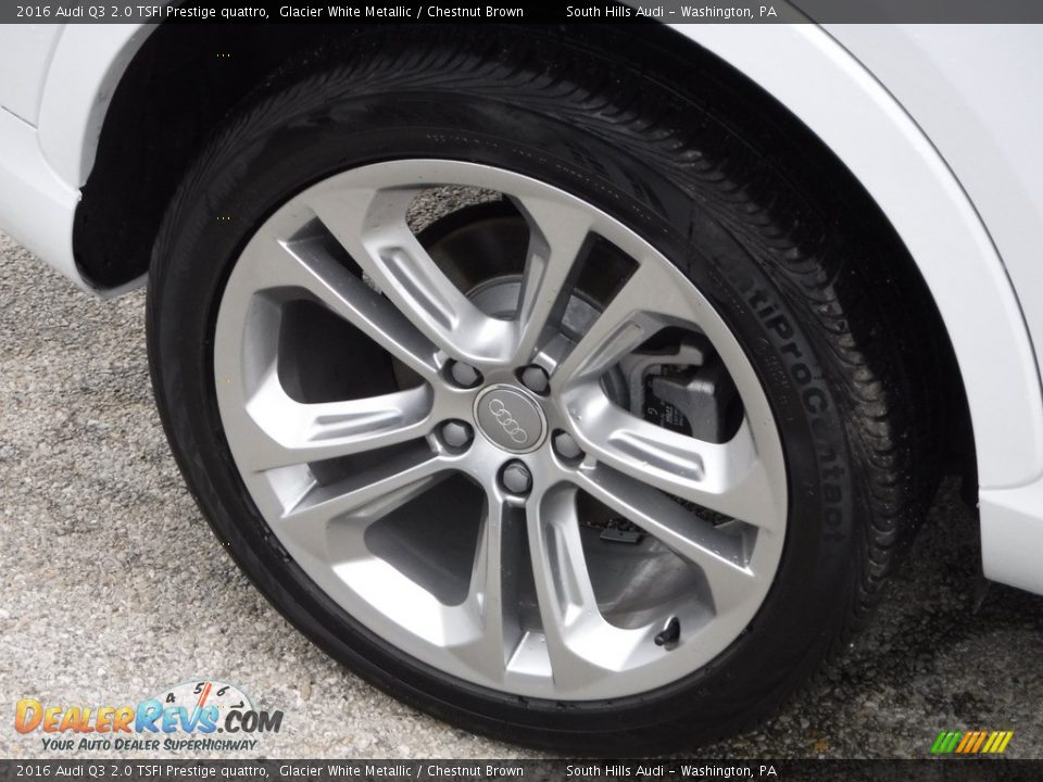 2016 Audi Q3 2.0 TSFI Prestige quattro Glacier White Metallic / Chestnut Brown Photo #12