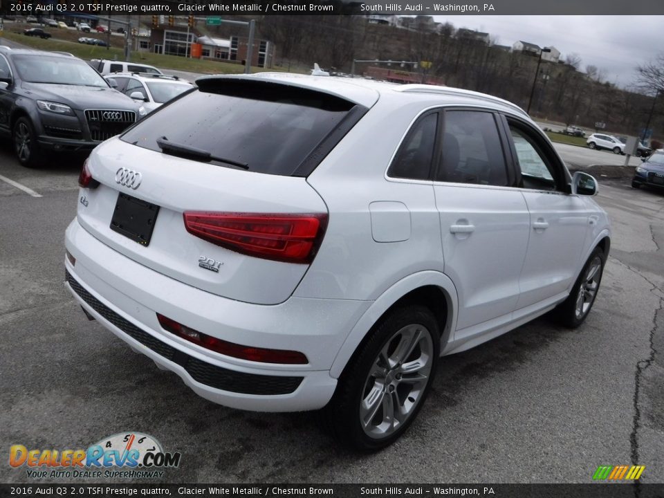 2016 Audi Q3 2.0 TSFI Prestige quattro Glacier White Metallic / Chestnut Brown Photo #13