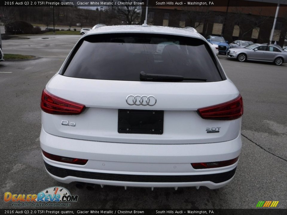 2016 Audi Q3 2.0 TSFI Prestige quattro Glacier White Metallic / Chestnut Brown Photo #15