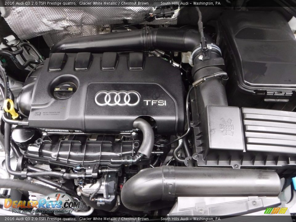 2016 Audi Q3 2.0 TSFI Prestige quattro Glacier White Metallic / Chestnut Brown Photo #17
