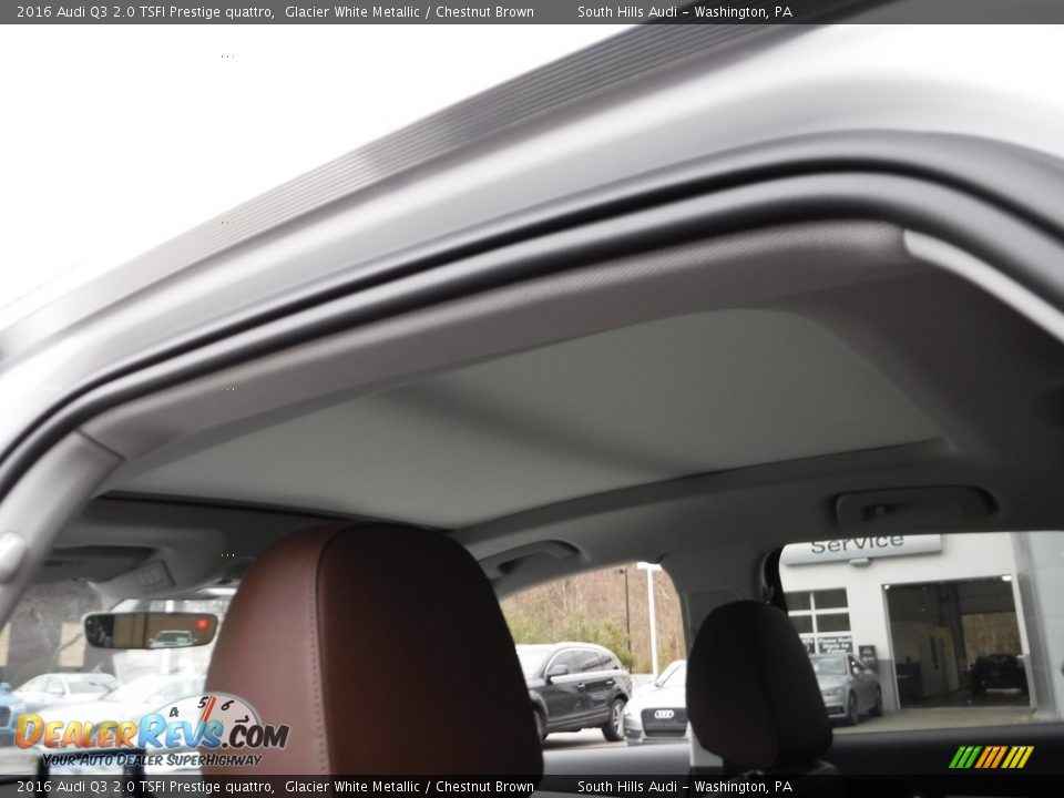2016 Audi Q3 2.0 TSFI Prestige quattro Glacier White Metallic / Chestnut Brown Photo #18