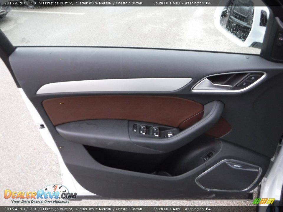 2016 Audi Q3 2.0 TSFI Prestige quattro Glacier White Metallic / Chestnut Brown Photo #20