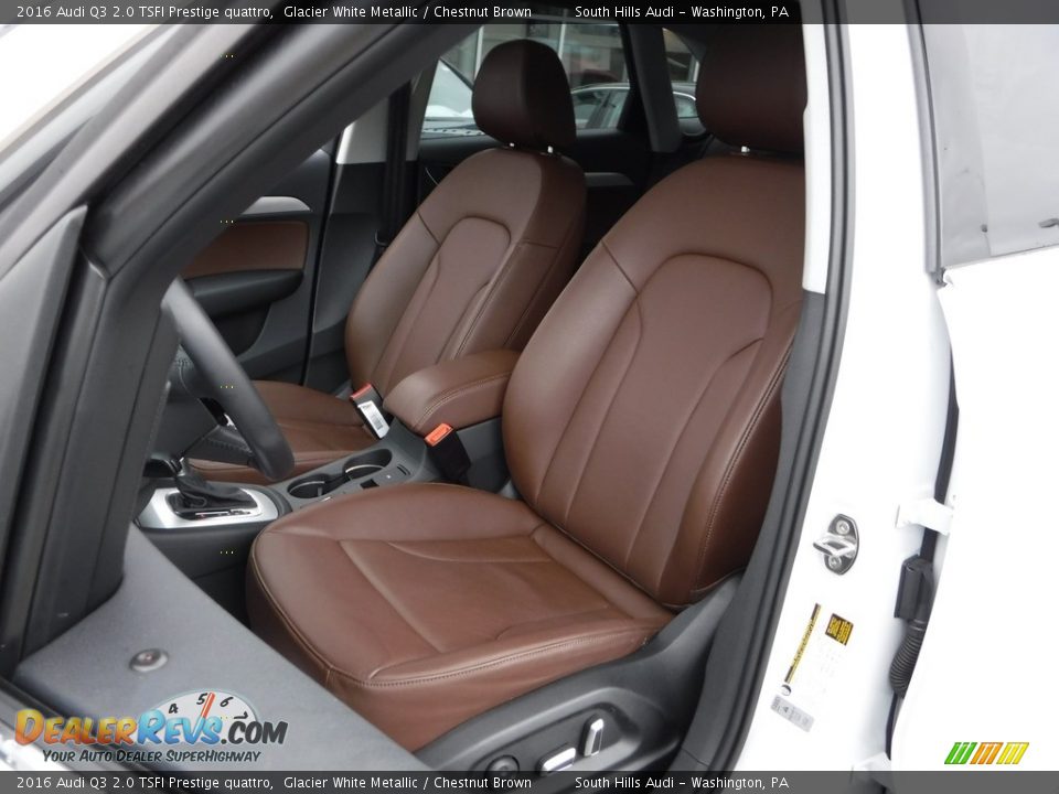 2016 Audi Q3 2.0 TSFI Prestige quattro Glacier White Metallic / Chestnut Brown Photo #23