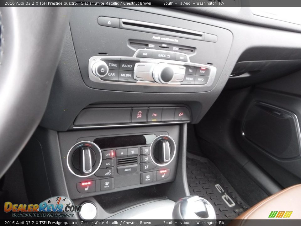 2016 Audi Q3 2.0 TSFI Prestige quattro Glacier White Metallic / Chestnut Brown Photo #27