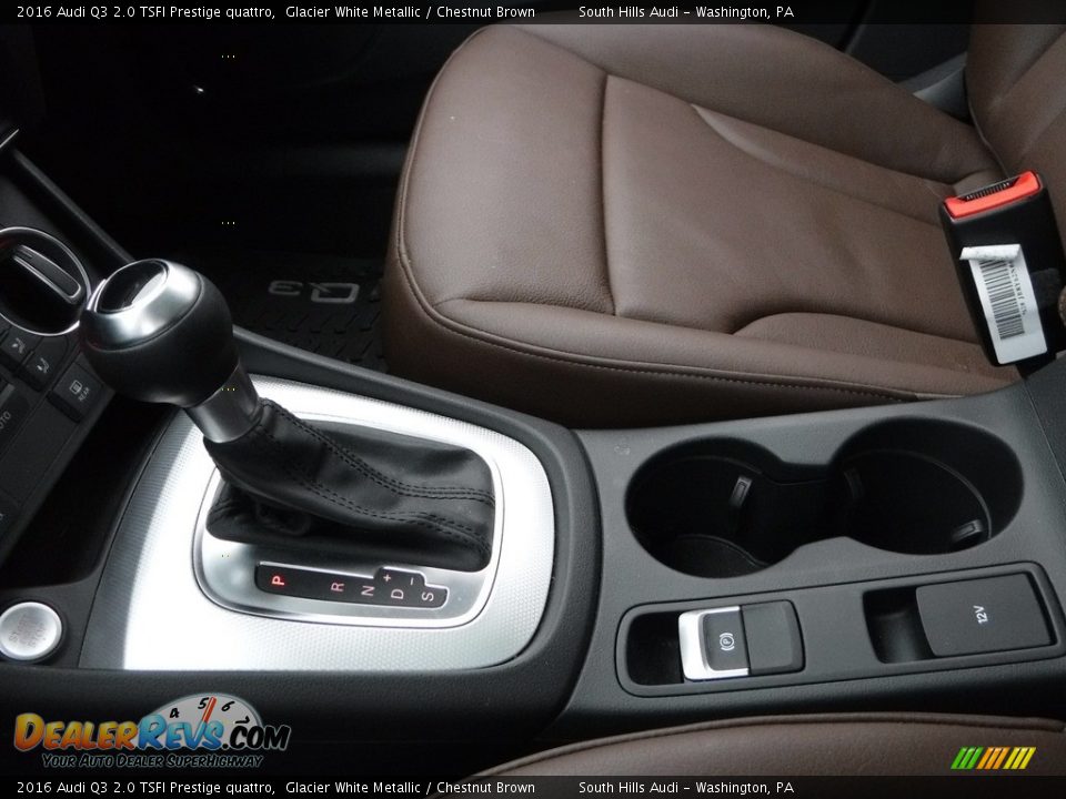 2016 Audi Q3 2.0 TSFI Prestige quattro Glacier White Metallic / Chestnut Brown Photo #28
