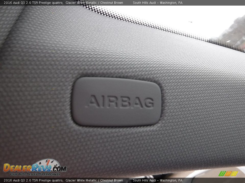 2016 Audi Q3 2.0 TSFI Prestige quattro Glacier White Metallic / Chestnut Brown Photo #31
