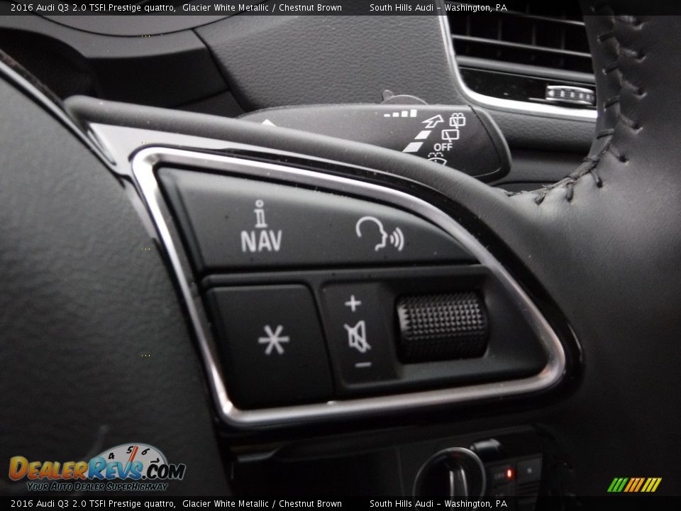 2016 Audi Q3 2.0 TSFI Prestige quattro Glacier White Metallic / Chestnut Brown Photo #33