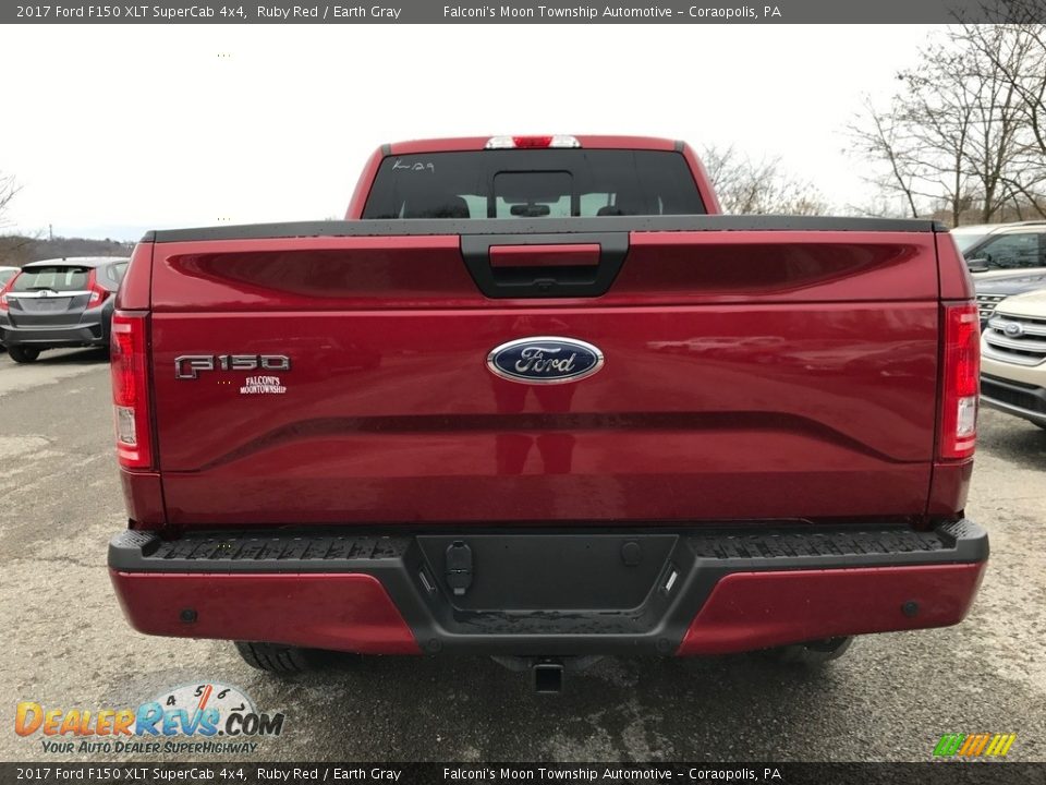 2017 Ford F150 XLT SuperCab 4x4 Ruby Red / Earth Gray Photo #5