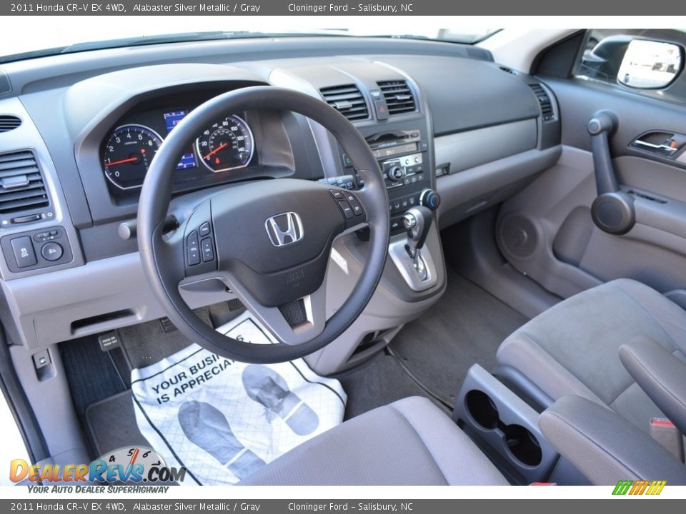 2011 Honda CR-V EX 4WD Alabaster Silver Metallic / Gray Photo #11