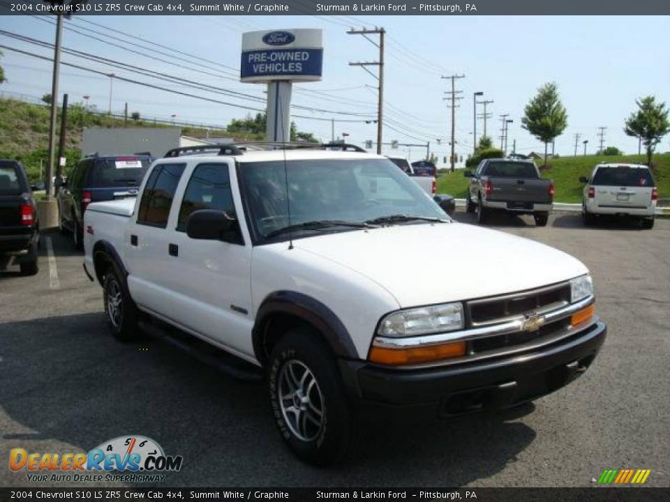 2004 Chevrolet S10 LS ZR5 Crew Cab 4x4 Summit White / Graphite Photo #1