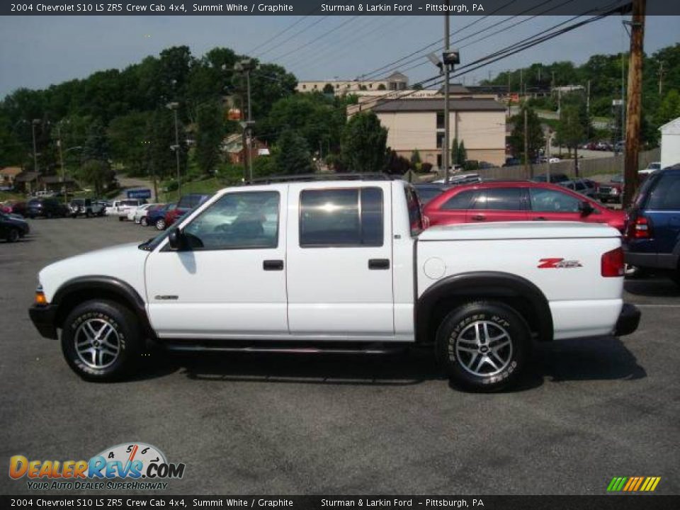 2004 Chevrolet S10 LS ZR5 Crew Cab 4x4 Summit White / Graphite Photo #6