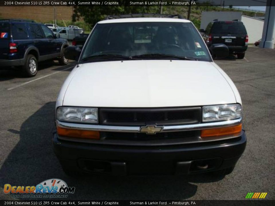 2004 Chevrolet S10 LS ZR5 Crew Cab 4x4 Summit White / Graphite Photo #8