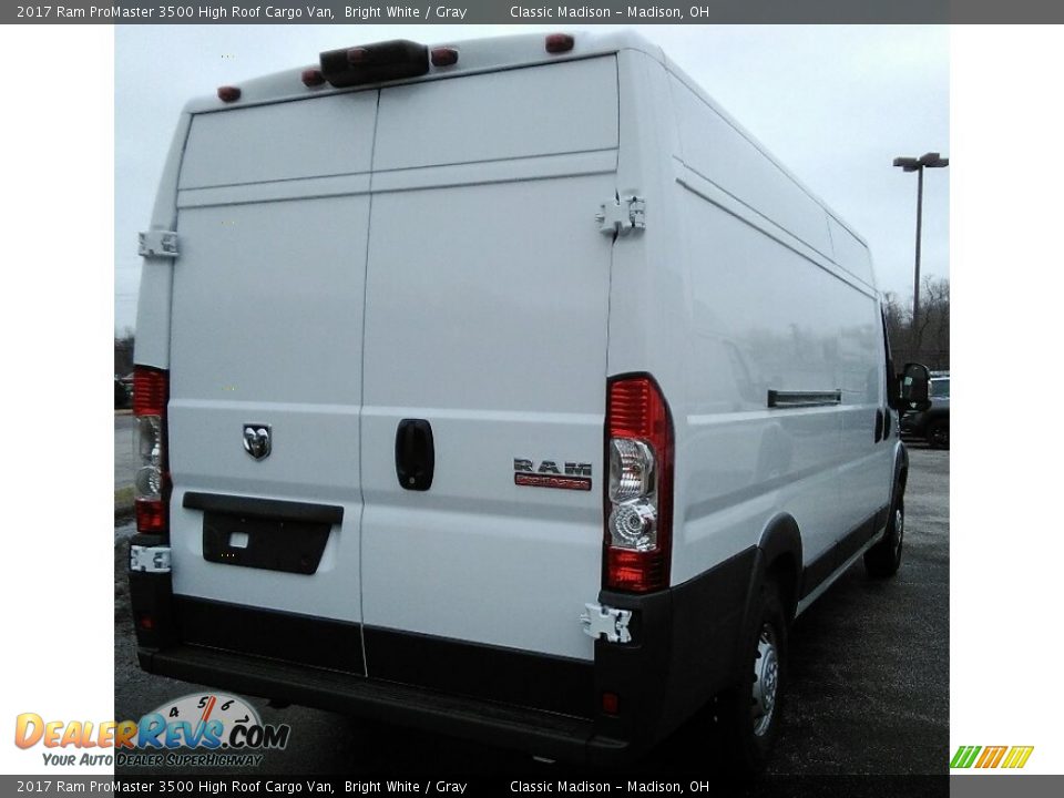 2017 Ram ProMaster 3500 High Roof Cargo Van Bright White / Gray Photo #2