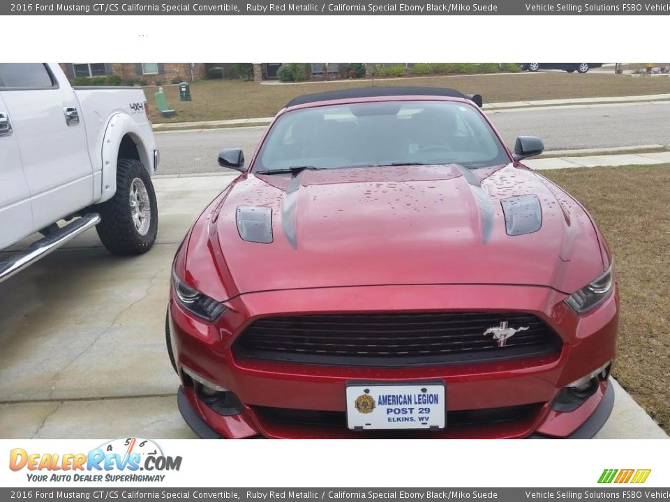 2016 Ford Mustang GT/CS California Special Convertible Ruby Red Metallic / California Special Ebony Black/Miko Suede Photo #4