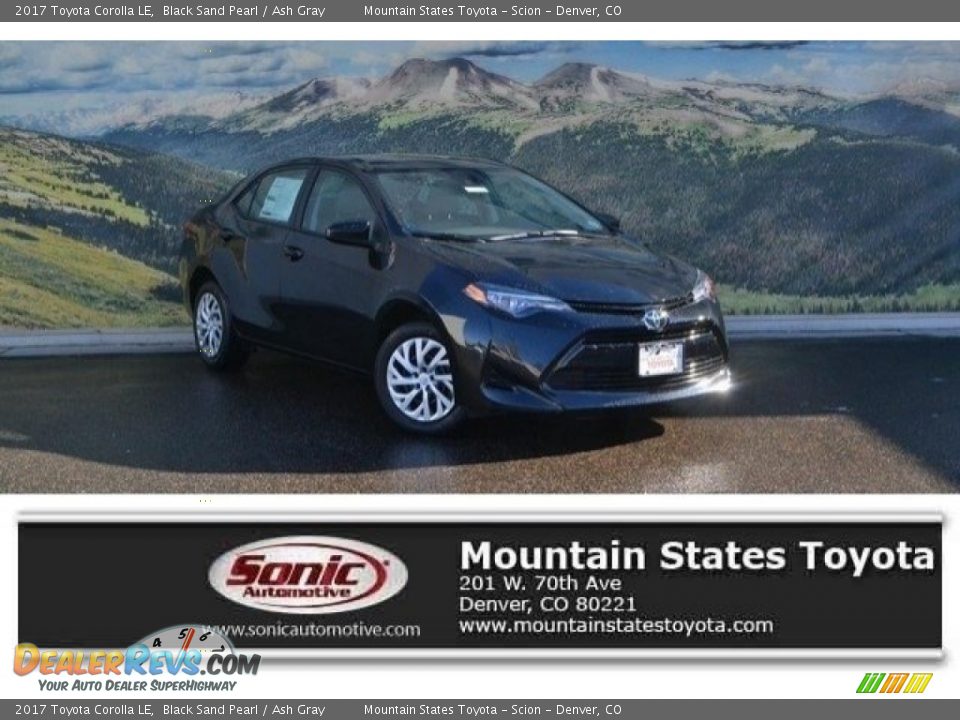 2017 Toyota Corolla LE Black Sand Pearl / Ash Gray Photo #1