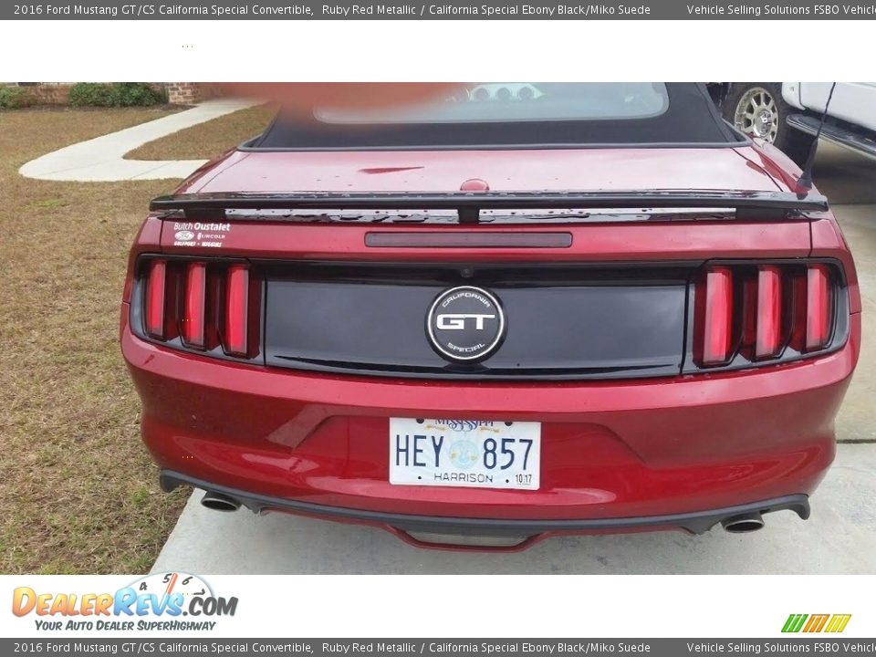 2016 Ford Mustang GT/CS California Special Convertible Ruby Red Metallic / California Special Ebony Black/Miko Suede Photo #6