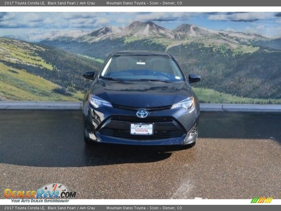 2017 Toyota Corolla LE Black Sand Pearl / Ash Gray Photo #2