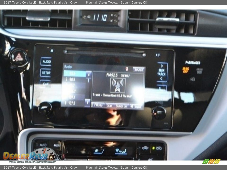 2017 Toyota Corolla LE Black Sand Pearl / Ash Gray Photo #6