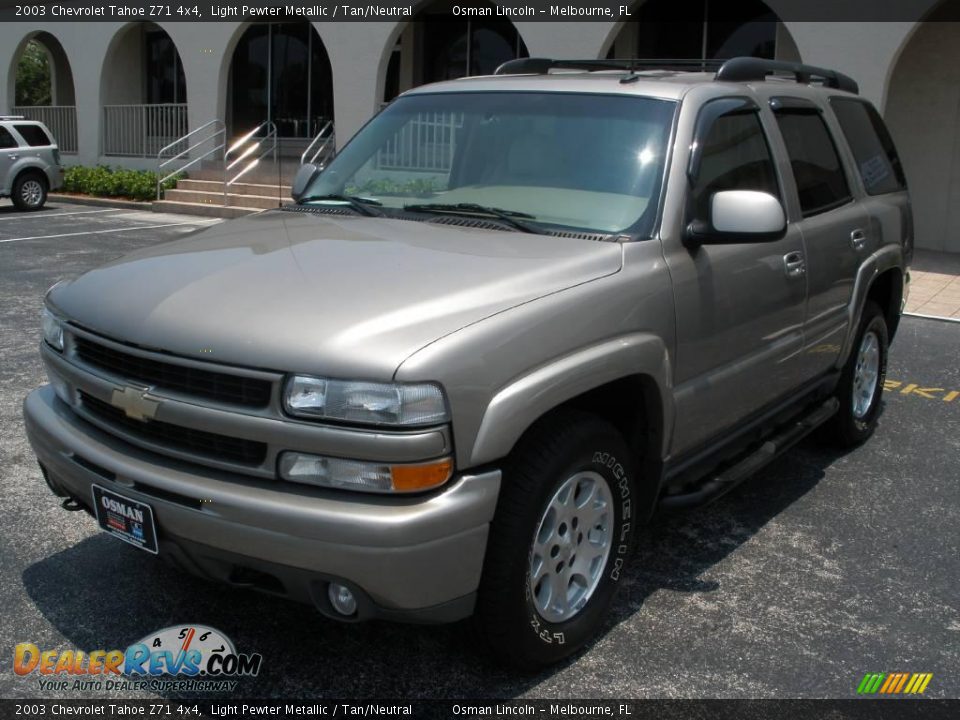 2003 Chevrolet Tahoe Z71 4x4 Light Pewter Metallic / Tan/Neutral Photo #1