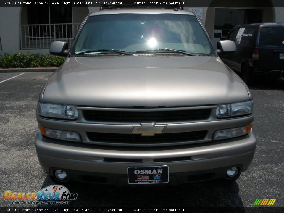 2003 Chevrolet Tahoe Z71 4x4 Light Pewter Metallic / Tan/Neutral Photo #8