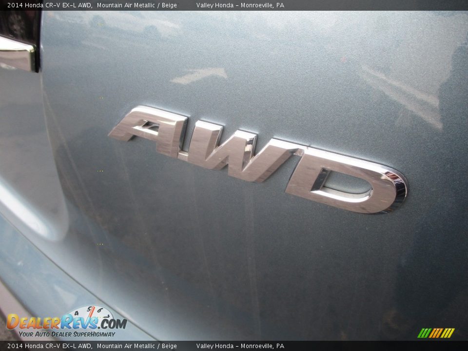 2014 Honda CR-V EX-L AWD Mountain Air Metallic / Beige Photo #7