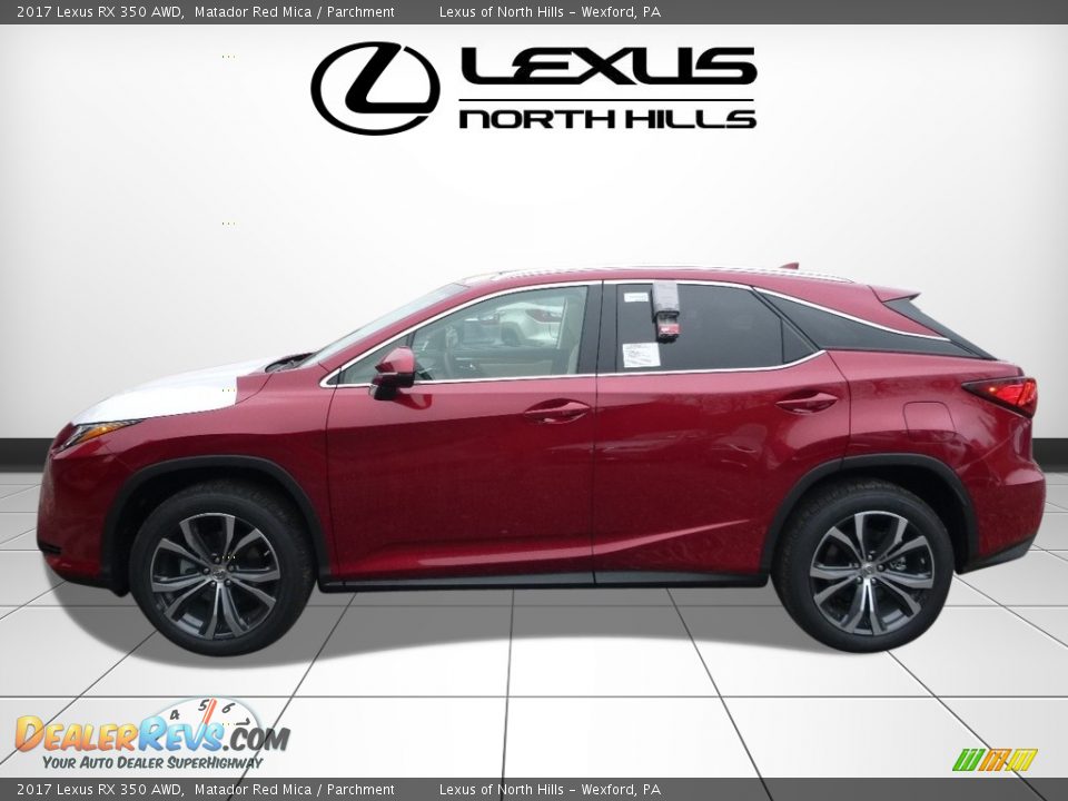 2017 Lexus RX 350 AWD Matador Red Mica / Parchment Photo #3