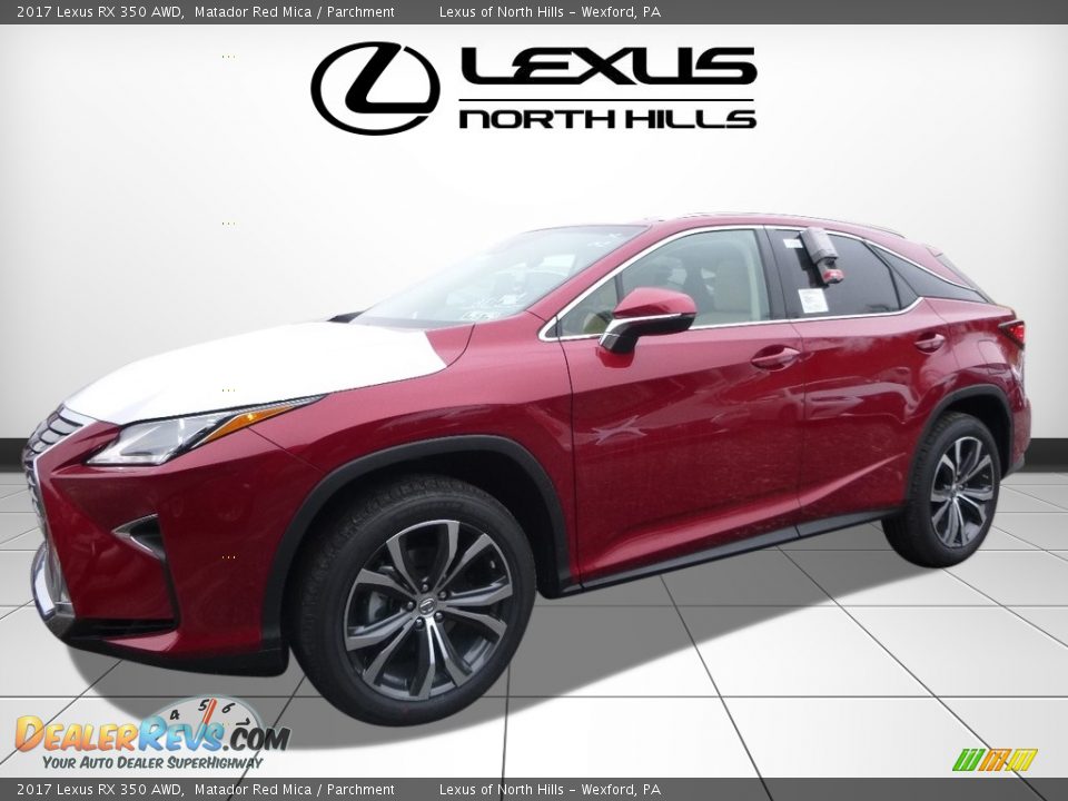 2017 Lexus RX 350 AWD Matador Red Mica / Parchment Photo #4
