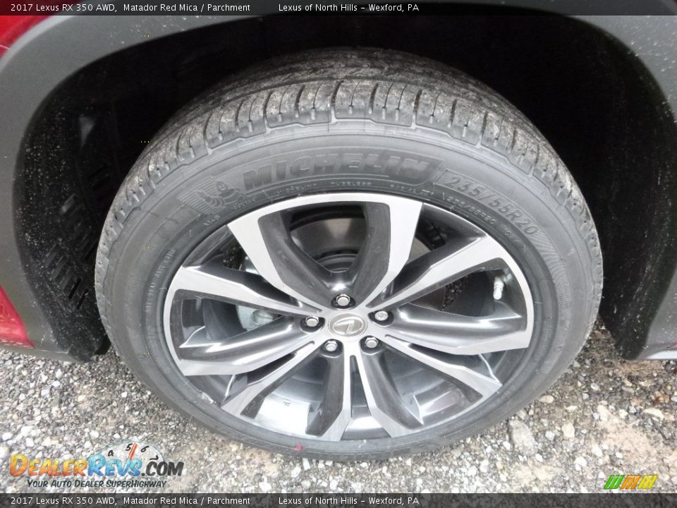 2017 Lexus RX 350 AWD Matador Red Mica / Parchment Photo #5