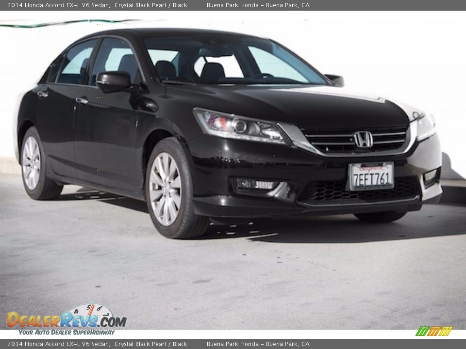 2014 Honda Accord EX-L V6 Sedan Crystal Black Pearl / Black Photo #1
