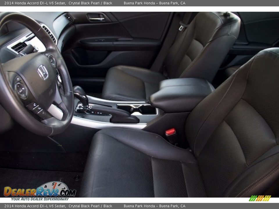 2014 Honda Accord EX-L V6 Sedan Crystal Black Pearl / Black Photo #3