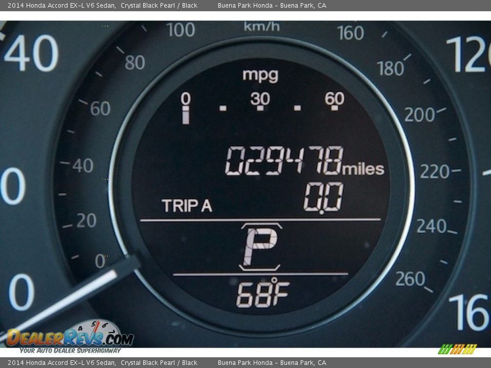 2014 Honda Accord EX-L V6 Sedan Crystal Black Pearl / Black Photo #6
