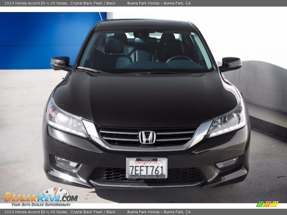 2014 Honda Accord EX-L V6 Sedan Crystal Black Pearl / Black Photo #7