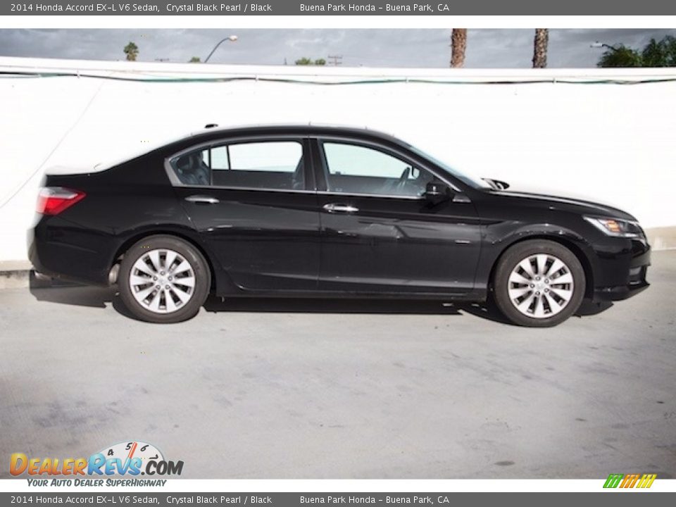 2014 Honda Accord EX-L V6 Sedan Crystal Black Pearl / Black Photo #8