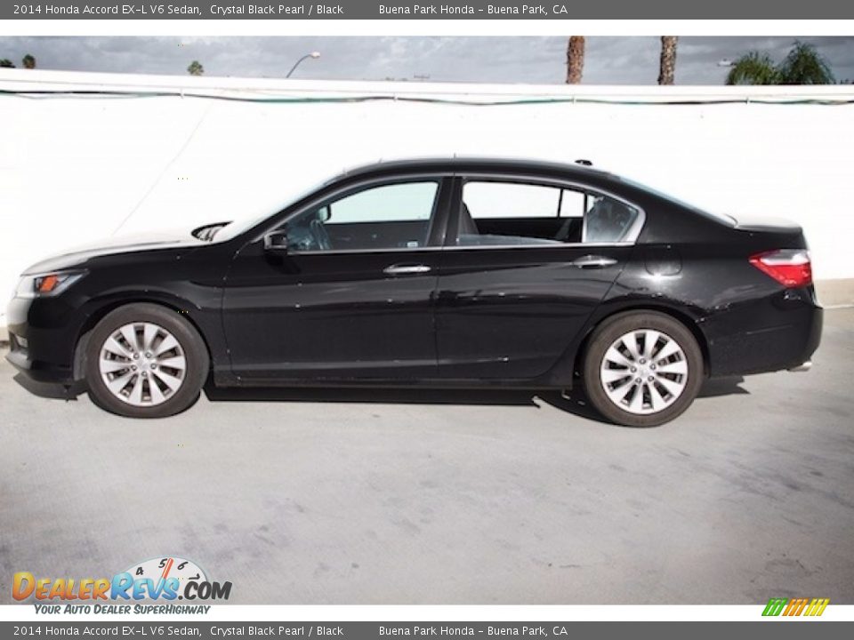 2014 Honda Accord EX-L V6 Sedan Crystal Black Pearl / Black Photo #10