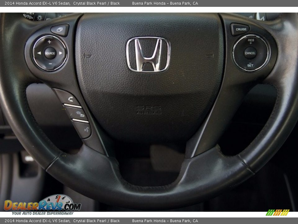2014 Honda Accord EX-L V6 Sedan Crystal Black Pearl / Black Photo #11