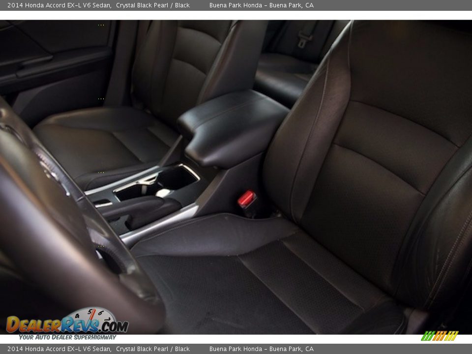 2014 Honda Accord EX-L V6 Sedan Crystal Black Pearl / Black Photo #12