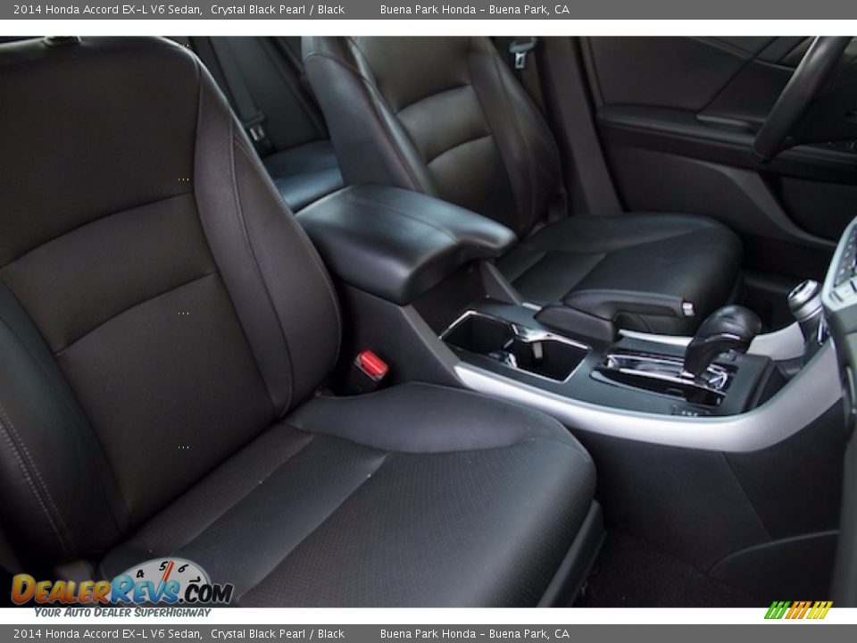 2014 Honda Accord EX-L V6 Sedan Crystal Black Pearl / Black Photo #18
