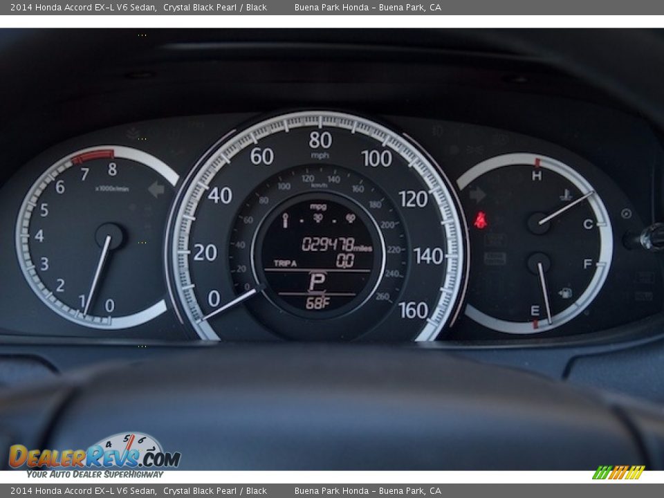 2014 Honda Accord EX-L V6 Sedan Crystal Black Pearl / Black Photo #24