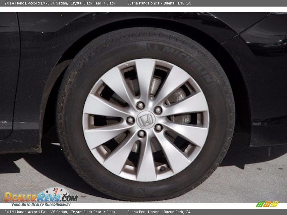 2014 Honda Accord EX-L V6 Sedan Crystal Black Pearl / Black Photo #31
